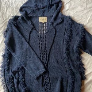 Beautiful Navy Blue Hooded Sweater